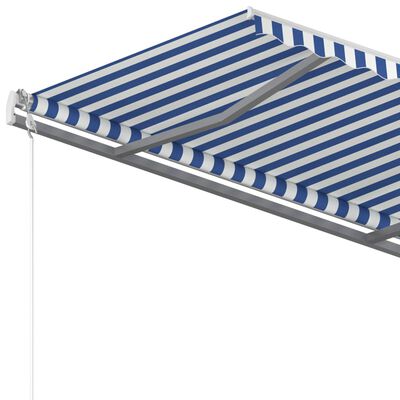 vidaXL Avtomatsko zložljiva tenda 300x250 cm modra in bela