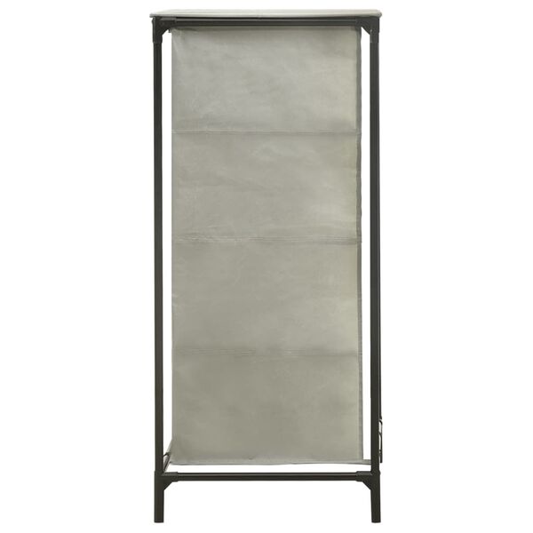 vidaXL Stojalo za čevlje 55x36x76 cm netkano blago in jeklo sivo