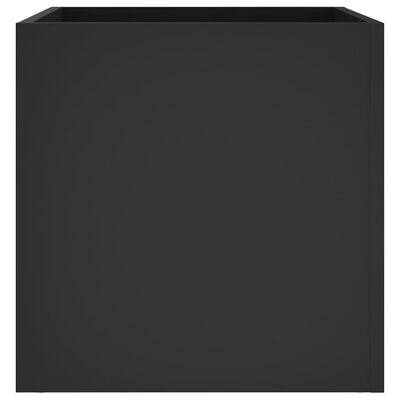 vidaXL Cvetlično korito črne barve 40x40x40 cm inženirski les