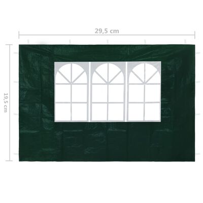 vidaXL Stranice za vrtni šotor 2 kosa z okni zelene