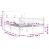 vidaXL Posteljni okvir z vzglavjem bel 120x200 cm trden les