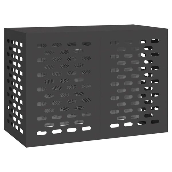 vidaXL Prekrivalo za klimatsko napravo Črna 100 x 50 x 70 cm Jeklo