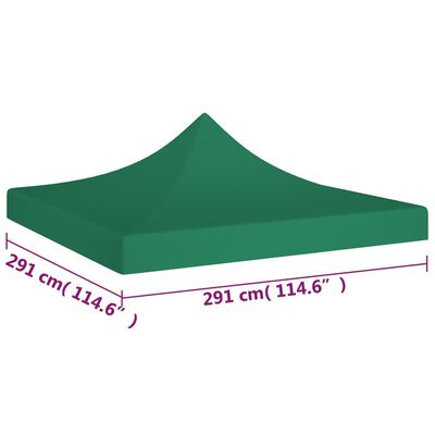 vidaXL Streha za vrtni šotor 3x3 m zelena 270 g/m²