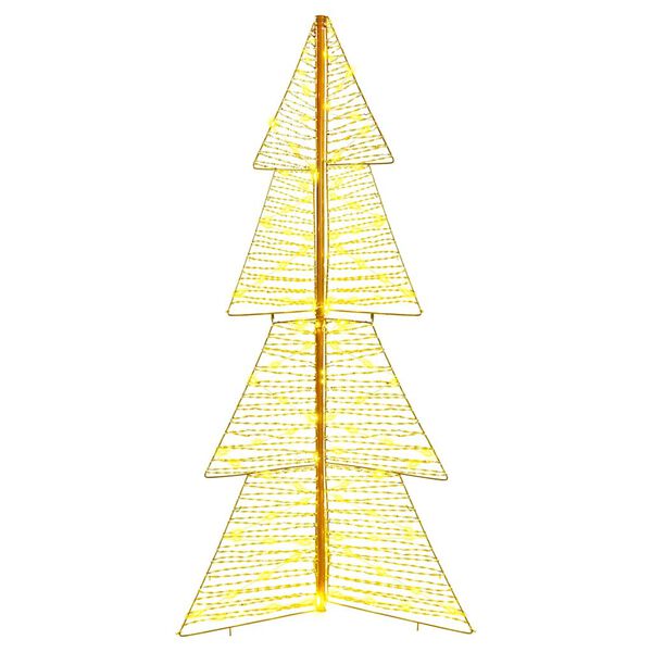 vidaXL Božično drevo med 160 LED Toplo bela 150 cm PET