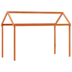 vidaXL Streha za otro&scaron;ko posteljo rjava 217x95,5x159 cm borovina