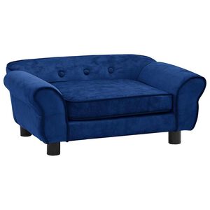 vidaXL Pasji kavč moder 72x45x30 cm iz pli&scaron;a