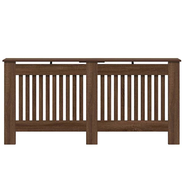 vidaXL Pokrov radiatorja Rjavi hrast 172x19x81,5cm Konstruiran les
