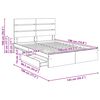 vidaXL Postelja s shranjevanjem Bela 140 x 190 cm Konstruiran les