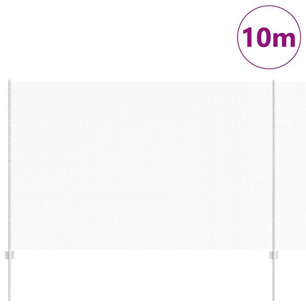 vidaXL Ograja in Stolp srebrna 1,6 x 10 m Jeklo