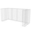 vidaXL Gabionska trojna ograda za ko&scaron; za smeti jeklo 250x100x120 cm