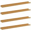 vidaXL Stenska polica s polico 4 pcs Bež 80 x 9 x 3 cm Konstruiran les
