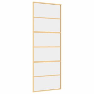 vidaXL Drsna vrata zlata 76x205 cm prozorno ESG steklo in aluminij