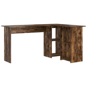 vidaXL Miza Dimljeni oreh 142 x 102 x 73 cm Inženirski les