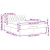 vidaXL Otomanski posteljni okvir z vzmetnico moder 140x200 cm blago