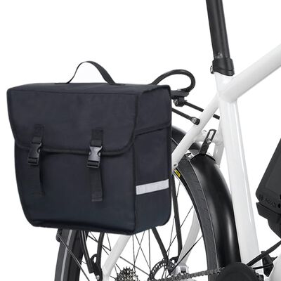 vidaXL Enojna kolesarska torba za zadnji prtljažnik vodotesna 21L črna