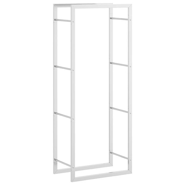 vidaXL Stojalo za drva 50x28x132 cm nerjaveče jeklo