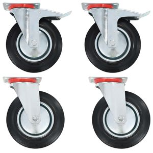 vidaXL Gibljiva kolesa 4 kosi 200 mm