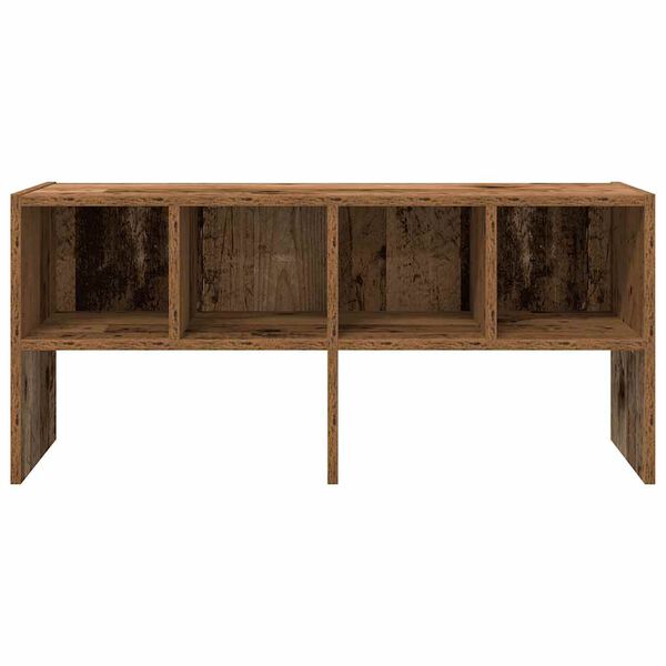 vidaXL Regal za čevlje zložljiva starinski les 89,5x30x40 cm