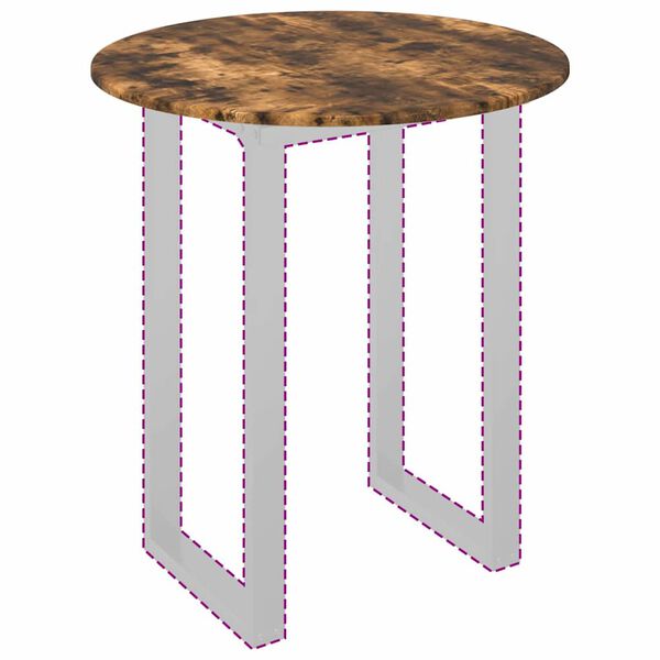 vidaXL Nepremična povr&scaron;ina Dimljeni hrast 70 x 70 x 1,5 cm