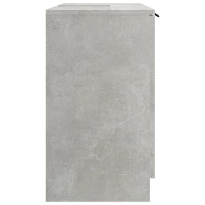 vidaXL Kopalniška omarica betonsko siva 64,5x33,5x59 cm konstr. les