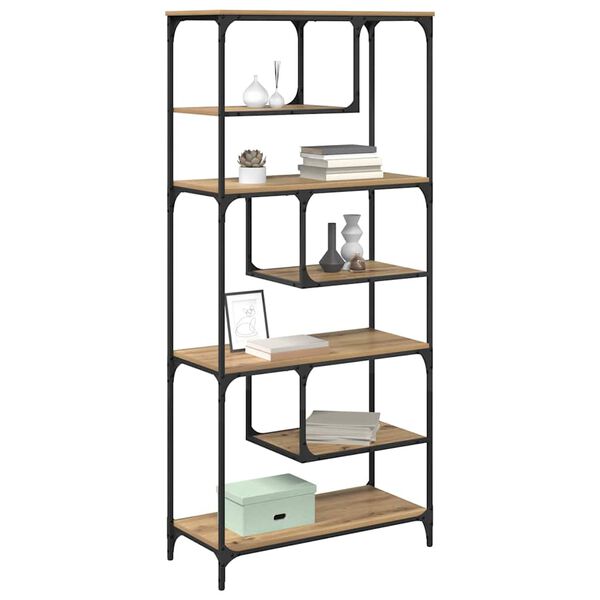 vidaXL Knjižna omara artisan hrast 81 x 36 x 176 cm Konstruiran les