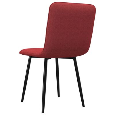 vidaXL Jedilni stoli 2 kosa vinsko rdeče blago