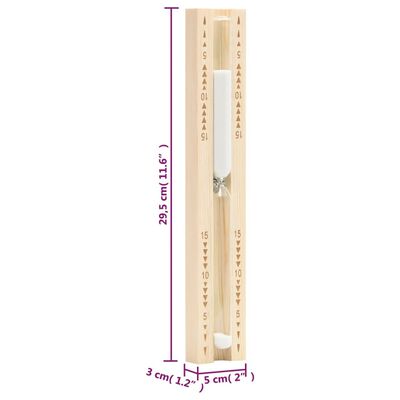 vidaXL Termo-higrometer za savno 2 v 1 in peščena ura trdna borovina