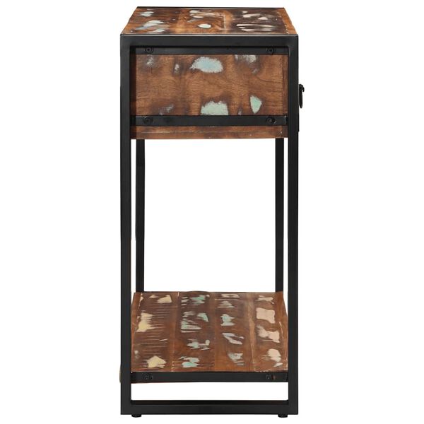 vidaXL Konzolna miza Multicolor 100x35x75 cm masivni les obnovljen