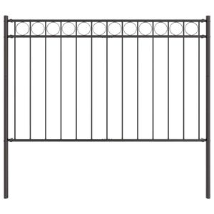 vidaXL Element Ograje ASSEN 170 x 130 cm Jeklo Siva