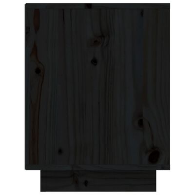 vidaXL Omarica za čevlje črna 60x34x45 cm trdna borovina