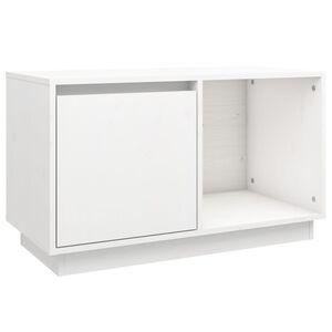 vidaXL TV omarica bela 74x35x44 cm trdna borovina