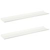 vidaXL Ležeča polica 2 pcs Bela 100 x 18 x 2,5 cm Jeklo
