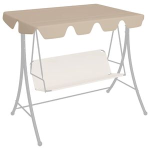 vidaXL Streha za vrtno gugalnico bež 150/130x105/70 cm