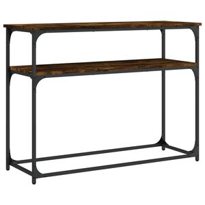 vidaXL Konzolna mizica dimljen hrast 100x35,5x75 cm inženirski les