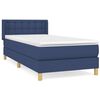 vidaXL Box spring postelja z vzmetnico moder 90x200 cm blago
