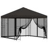 vidaXL Vrtni gazebo s stranskimi stenami 3 x 3 m Antracit