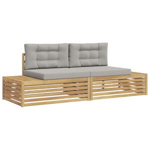 vidaXL Zunanja garnitura za sedenje Bela 230,5 x 83 x 73 cm Poliester