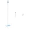 vidaXL Zemeljski klin 10 pcs Srebrna &Oslash;10 x 50 cm Cinkani kovina