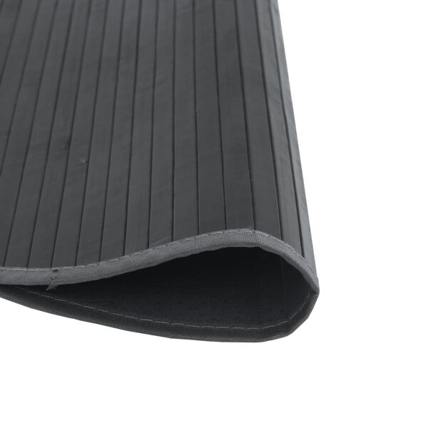 vidaXL Preproga okrogla siva 80 cm bambus