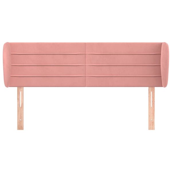 vidaXL Vzglavje z ušesi roza 147x23x78/88 cm žamet