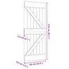 vidaXL Vrata NARVIK Naravna 85 x 210 cm Masiven borov les