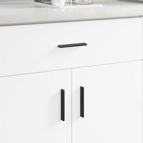 vidaXL Ročaj 12 pcs Črna 106 x 7,4 x 15,5 mm Aluminij