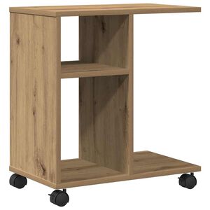 vidaXL Stranska miza artisan hrast 50 x 30 x 55 cm Inženirski les