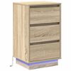 vidaXL Nočna omarica Sonoma hrast 39 x 34,5 x 65 cm Inženirski les