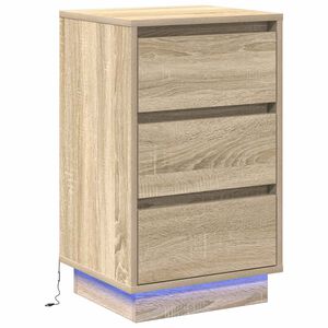 vidaXL Nočna omarica Sonoma hrast 39 x 34,5 x 65 cm Inženirski les