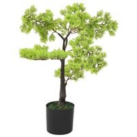 vidaXL Umetni bonsaj cipresa z loncem 60 cm zelene barve