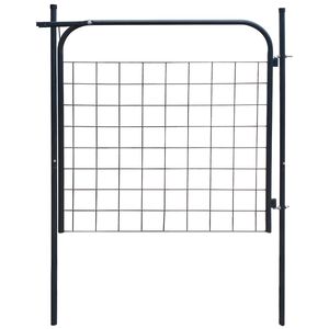vidaXL Vrtna ograja 100x100 cm antracitna