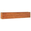 vidaXL Vrtna visoka greda rusty 240x40x45 cm corten jeklo