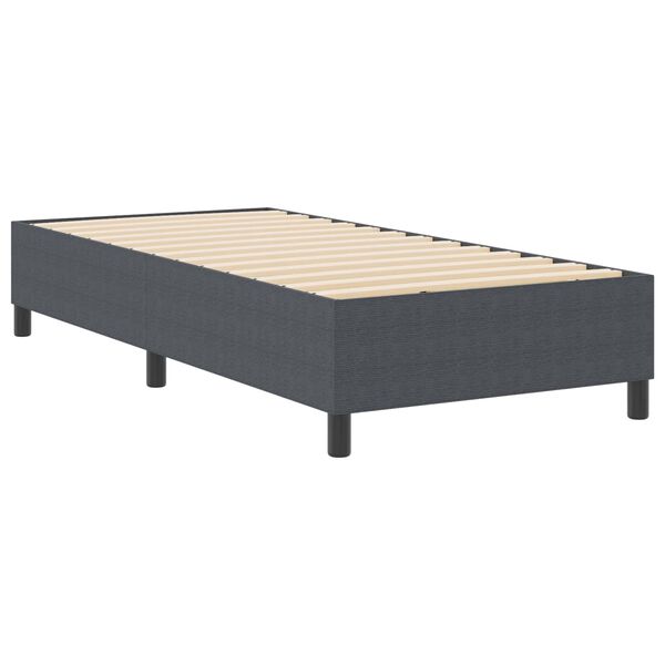 vidaXL Platforma postelja Temno siva 90 x 190 cm blago
