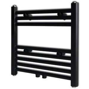 Kopalni&scaron;ki cevni radiator za centralno ogrevanje raven 480x480 mm črn